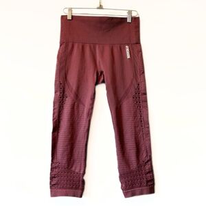 Gymshark Energy Seamless Crop Leggings Plum Size S